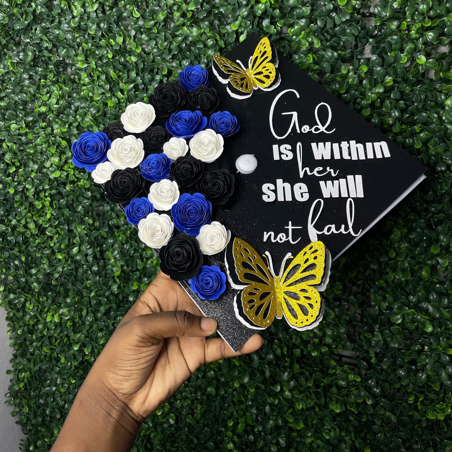 Flower Shadow Graduation Cap