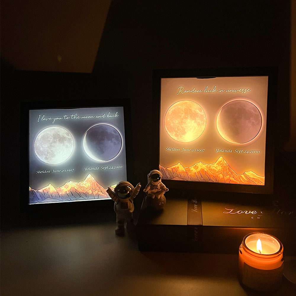 50%OFF🌔Custom Birth Moon Phases LED Box Lamp