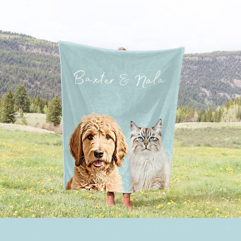 Custom Pet Blanket Using Pet Photo + Name Custom Dog Blanket Personalized Dog Blankets