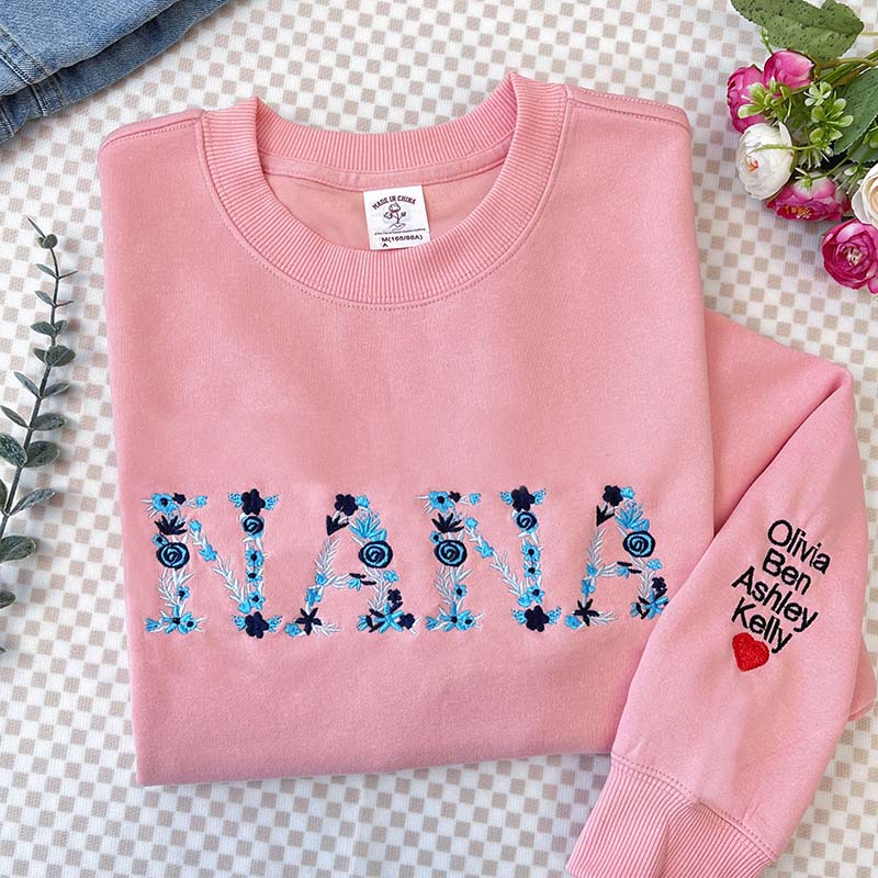 Floral Mama Embroidered Sweatshirt