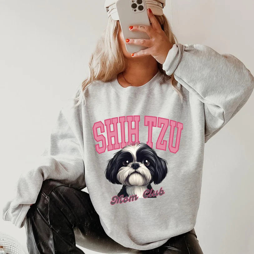 Custom Dog Mom/Mum Club Sweatshirt - Personalized Dog Lover Hoodie with Pet Name - Perfect Gift for Pet Moms