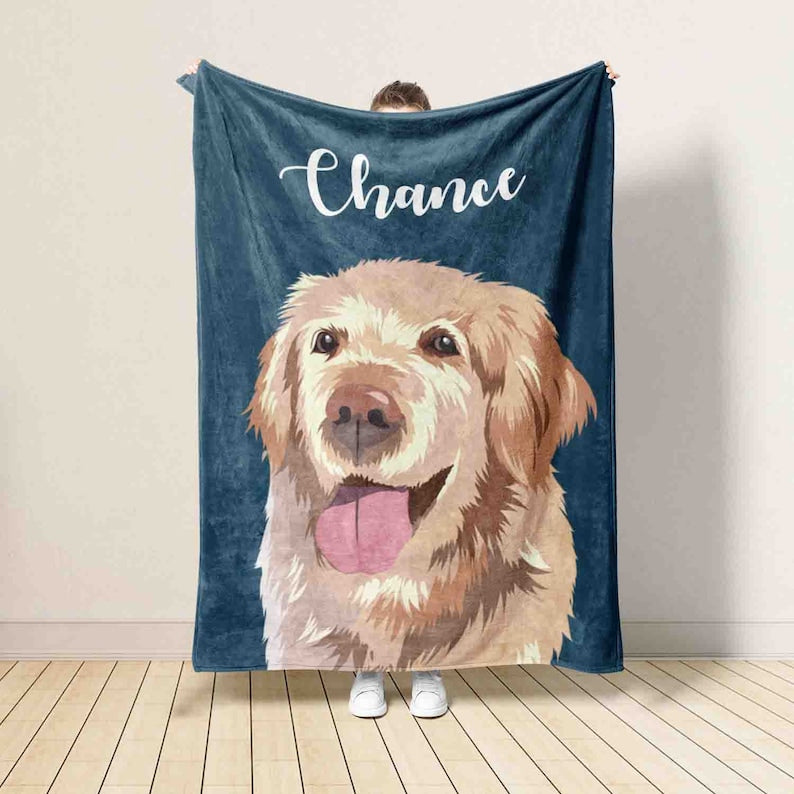 Custom Pet Blanket Using Pet Photo + Name Custom Dog Blanket Personalized Dog Blankets