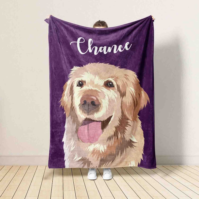 Custom Pet Blanket Using Pet Photo + Name Custom Dog Blanket Personalized Dog Blankets