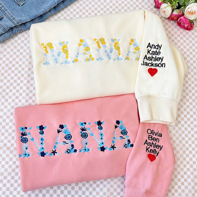 Floral Mama Embroidered Sweatshirt