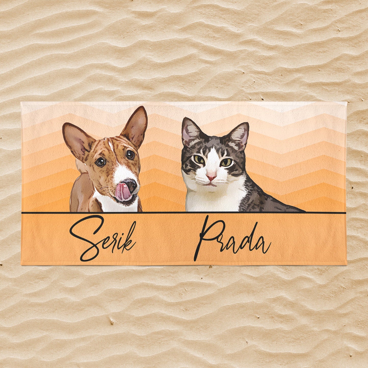 Personalized Beach Towel Custom Beach Towels with Pet Face