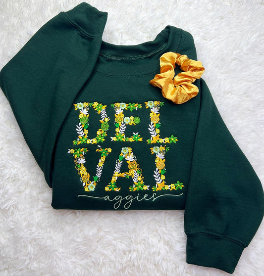 Floral Collegiate Sweatshirt