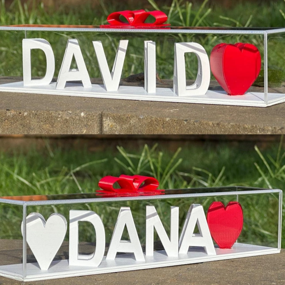 Dual Name Illusion Love 3D Printed as Sweet Gifts