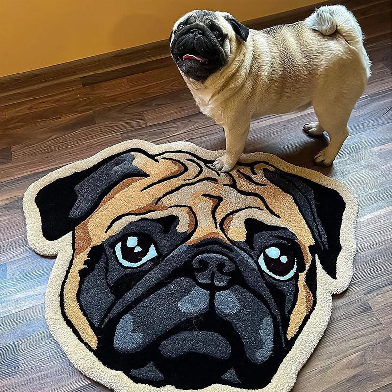 CUSTOM PET RUG - Tufted Rug - Personalized Pet Dog Portrait Rug