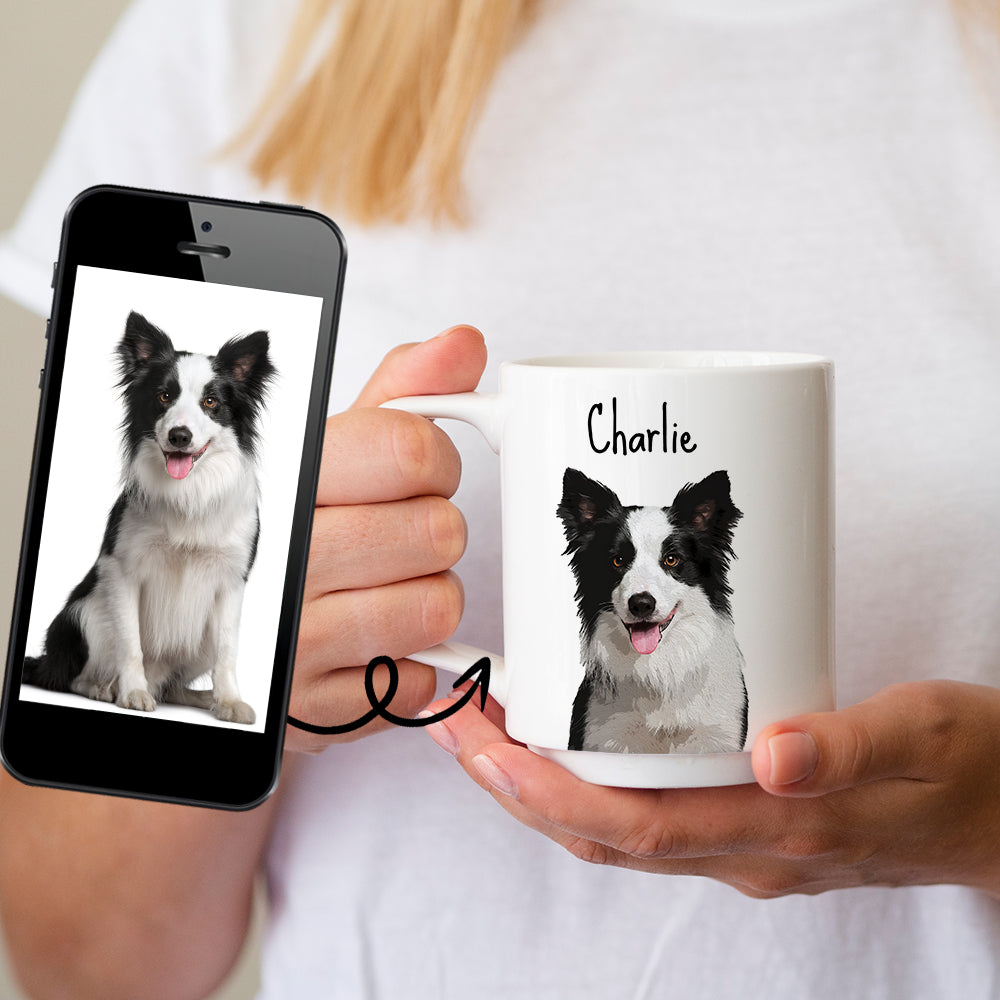 Personalized Dog Pet Cartoon Photo Mug