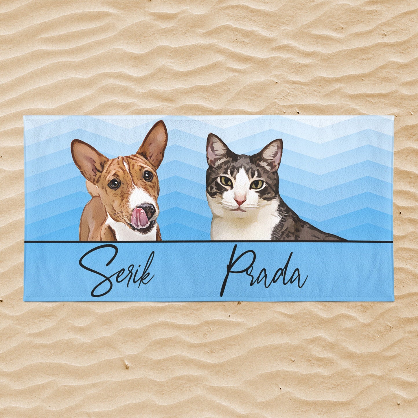 Personalized Beach Towel Custom Beach Towels with Pet Face