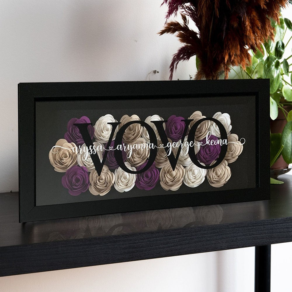 Mother's Day Jigsaw Puzzle Flower Shadow Box, Best Customized Gift for Mom