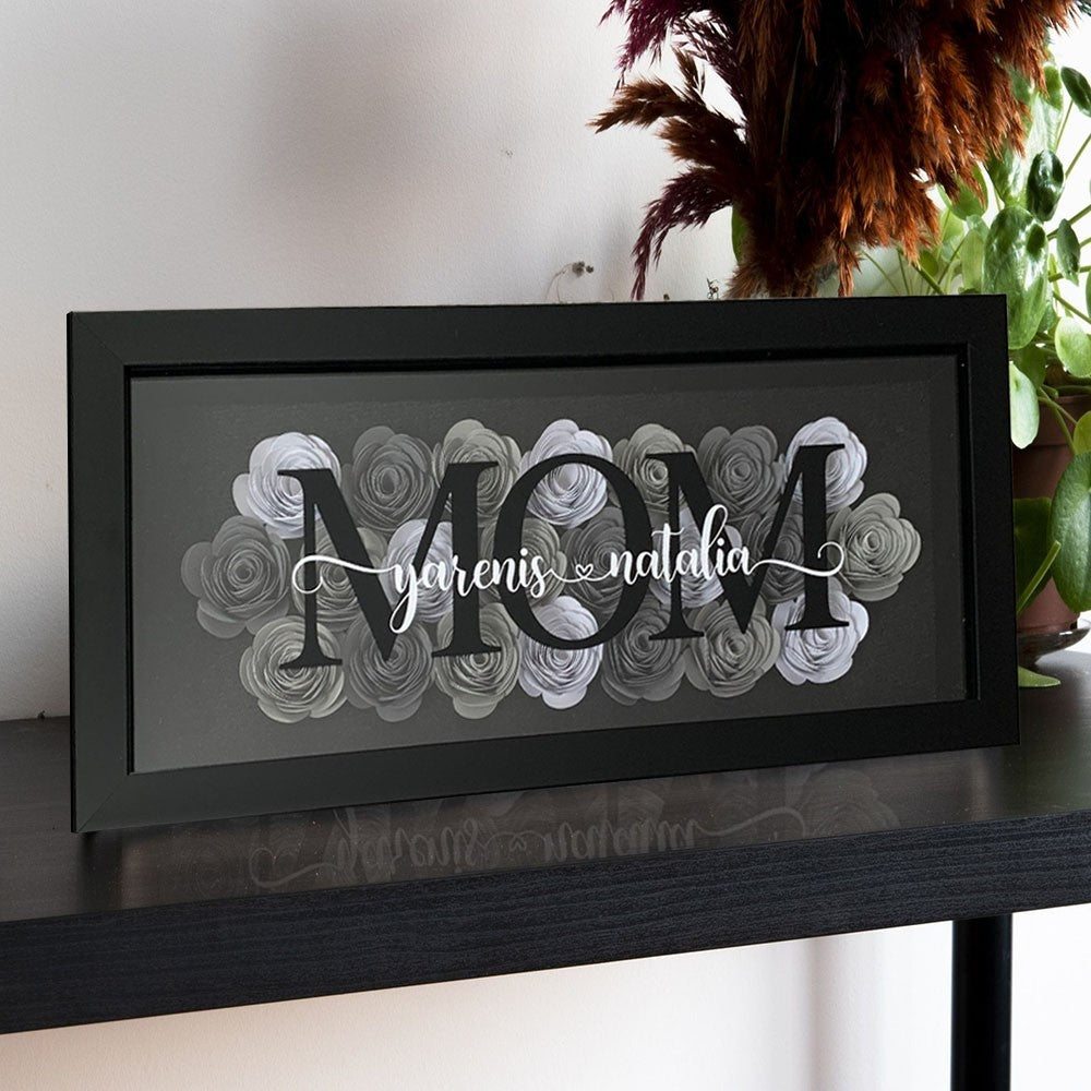 Mother's Day Jigsaw Puzzle Flower Shadow Box, Best Customized Gift for Mom