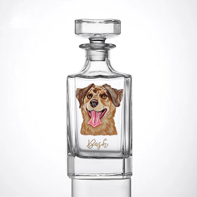 Custom Whiskey Bottles with Pet Portraits