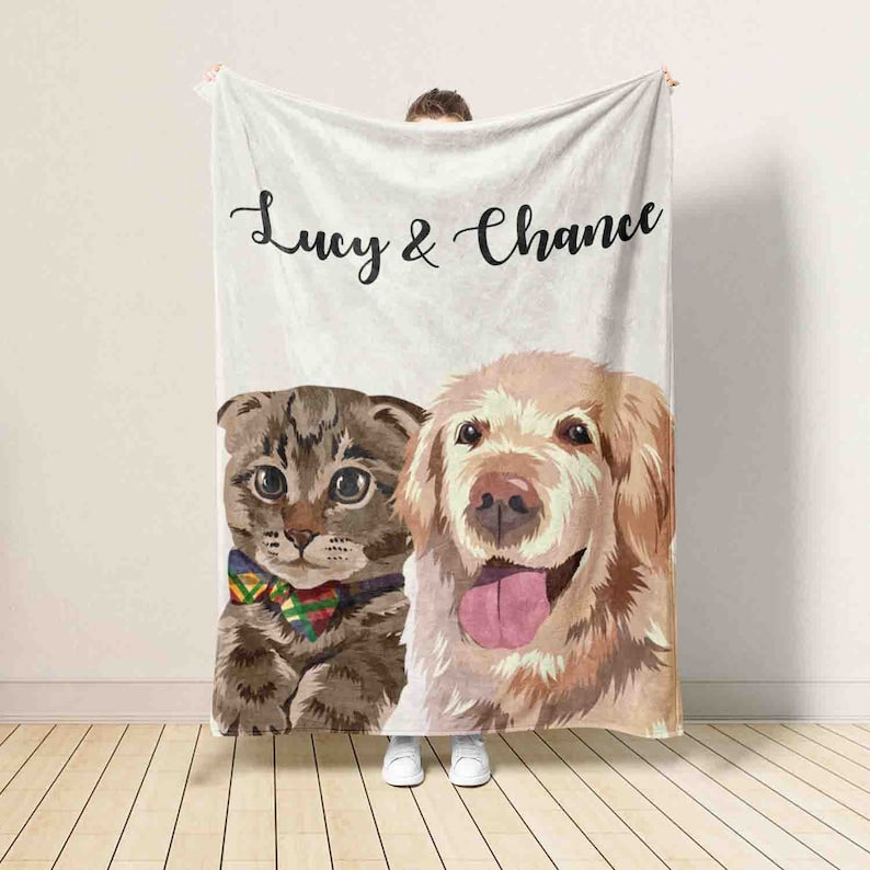 Custom Pet Blanket Using Pet Photo + Name Custom Dog Blanket Personalized Dog Blankets