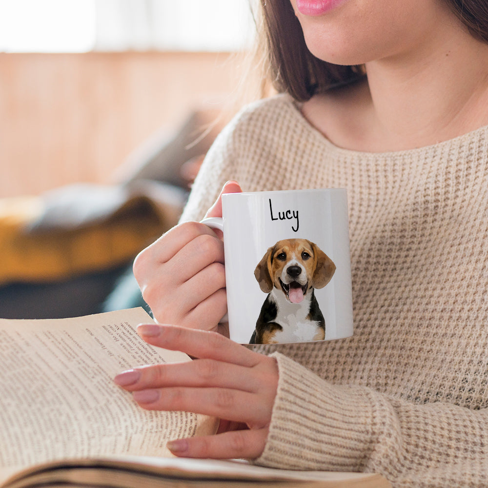 Personalized Dog Pet Cartoon Photo Mug