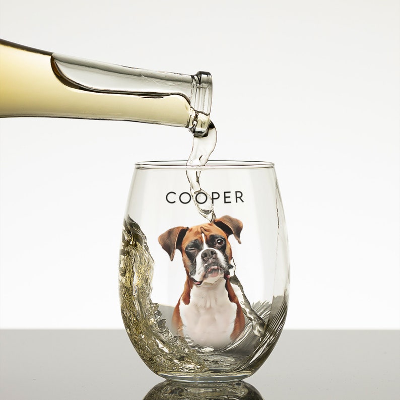 Custom Pet Portrait Wine Glass