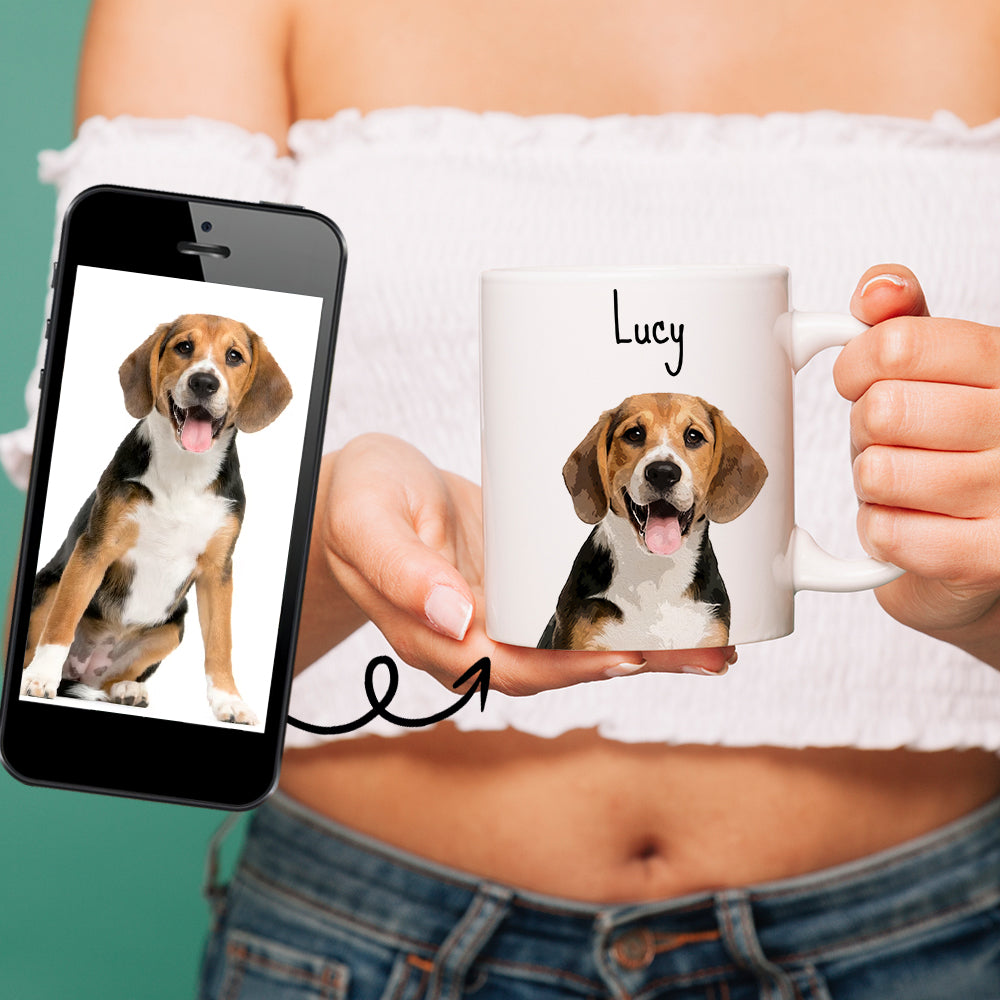 Personalized Dog Pet Cartoon Photo Mug