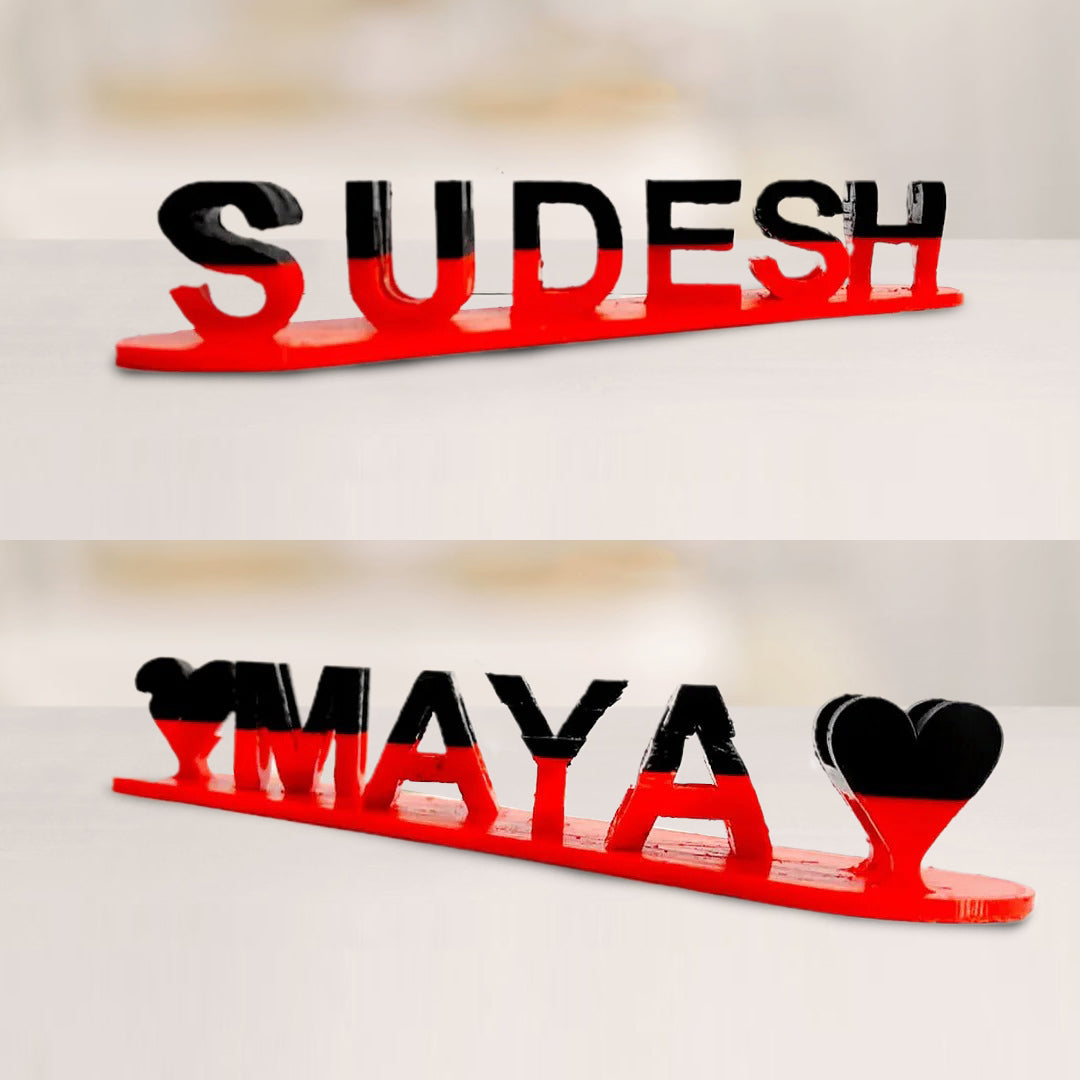 Dual Name Illusion Love 3D Printed as Sweet Gifts