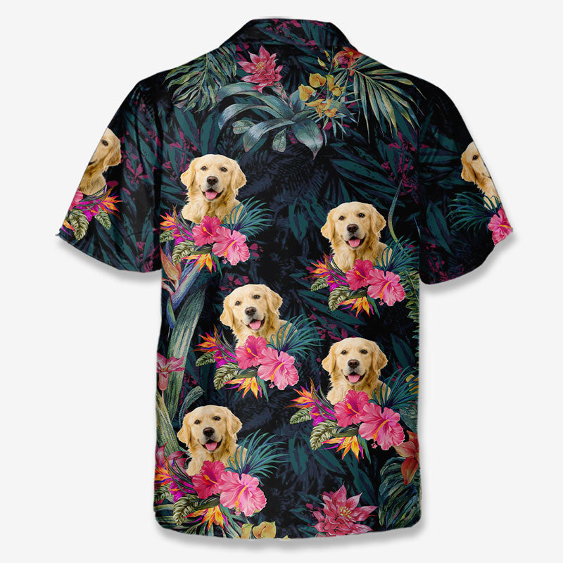 Custom Photo I Live For Summer - Dog & Cat Personalized Unisex Tropical Hawaiian Aloha Shirt