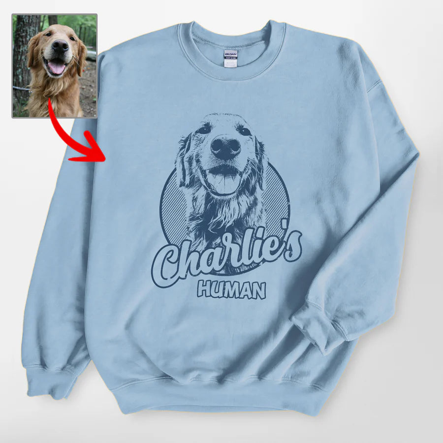 Personalized Pet Portrait Crewneck Sweatshirts