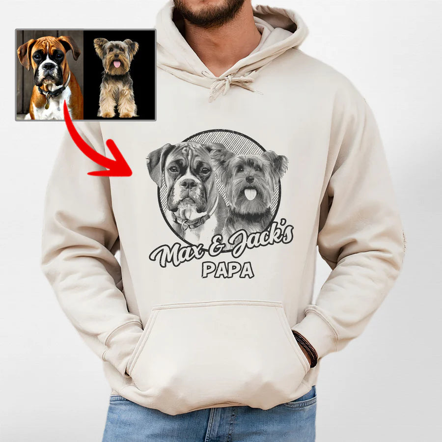 Personalized Pet Portrait Crewneck Sweatshirts