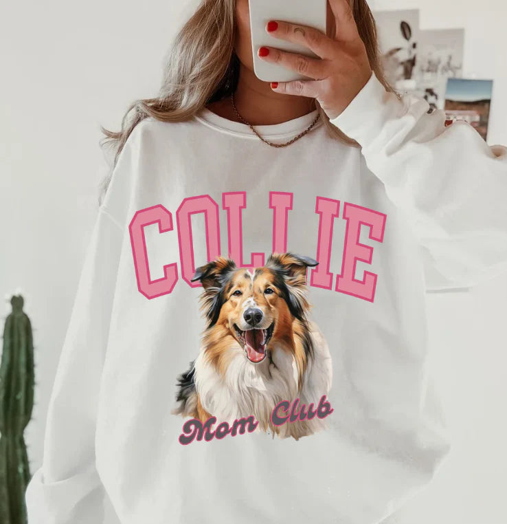 Custom Dog Mom/Mum Club Sweatshirt - Personalized Dog Lover Hoodie with Pet Name - Perfect Gift for Pet Moms