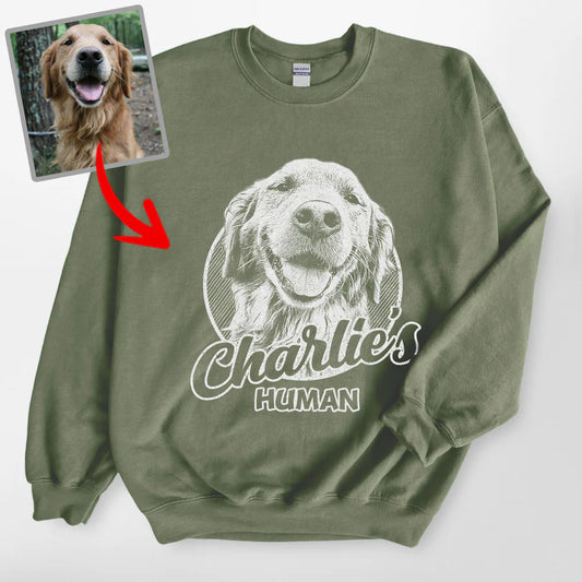 Personalized Pet Portrait Crewneck Sweatshirts