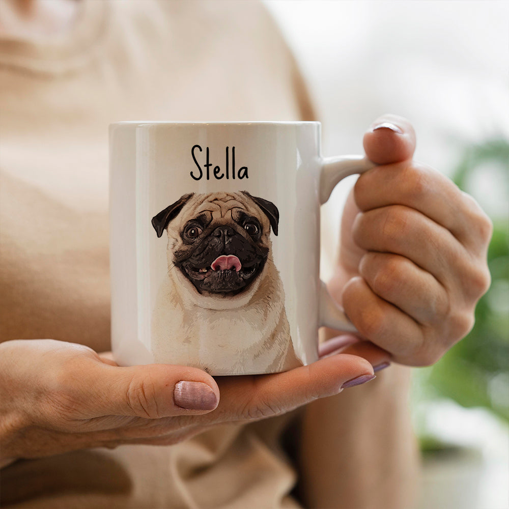 Personalized Dog Pet Cartoon Photo Mug