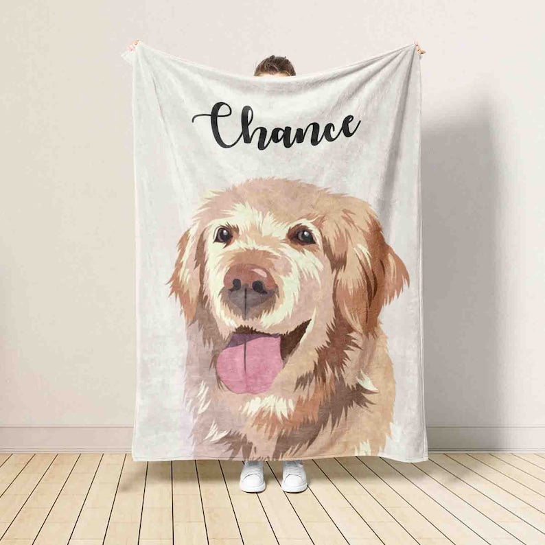 Custom Pet Blanket Using Pet Photo + Name Custom Dog Blanket Personalized Dog Blankets