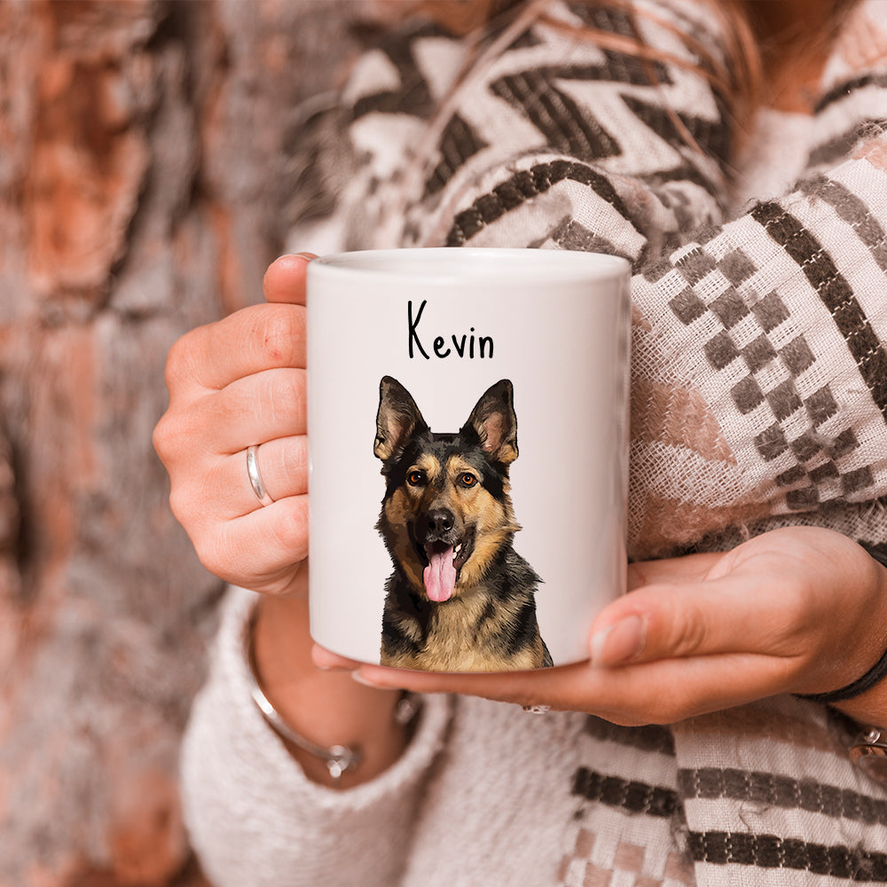 Personalized Dog Pet Cartoon Photo Mug