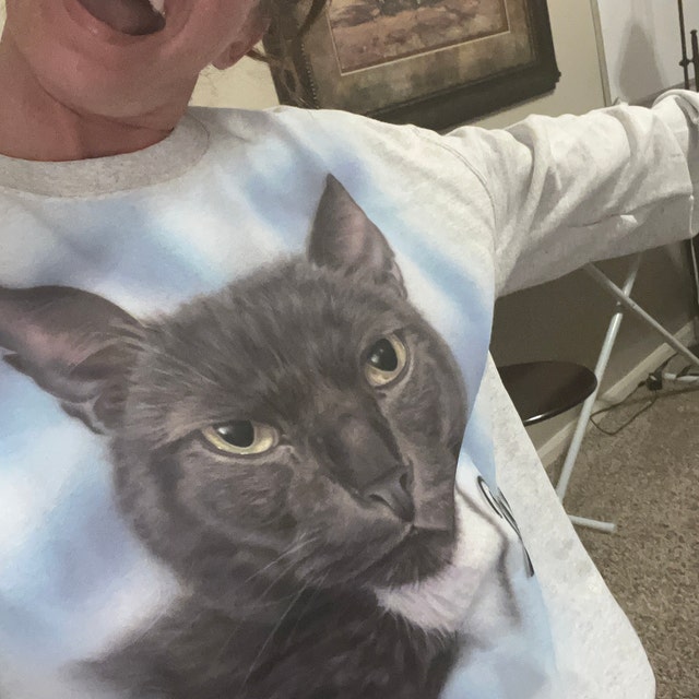 Pet Portrait Custom Airbrush Photo-Realistic, Hand Painted from Your Image Tee, Sweatshirt Hoodie