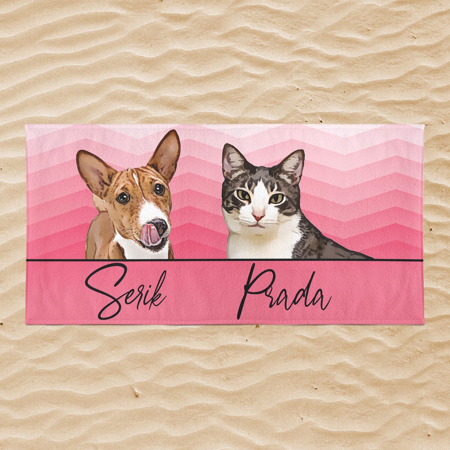 Personalized Beach Towel Custom Beach Towels with Pet Face