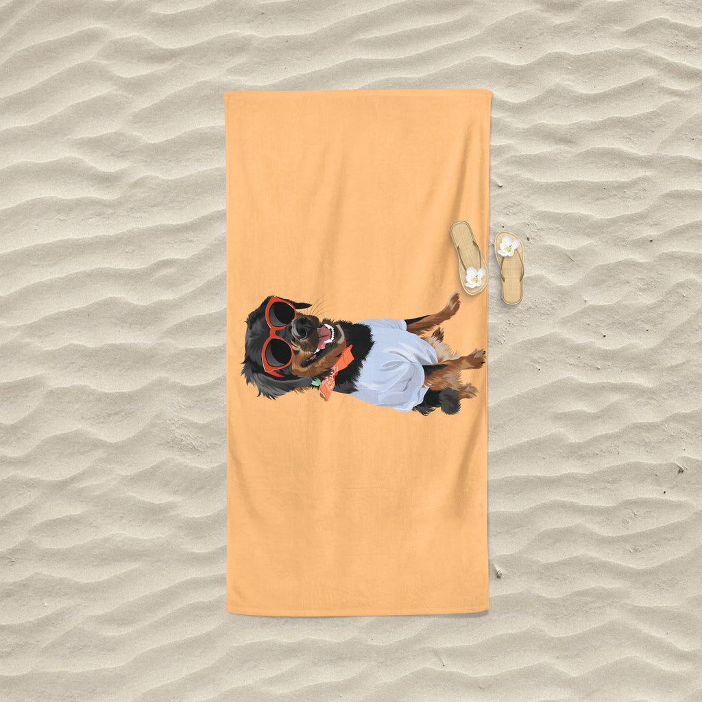 Custom Pet Photo Beach Towel, 1-3 Pets