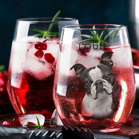 Custom Pet Portrait Wine Glass