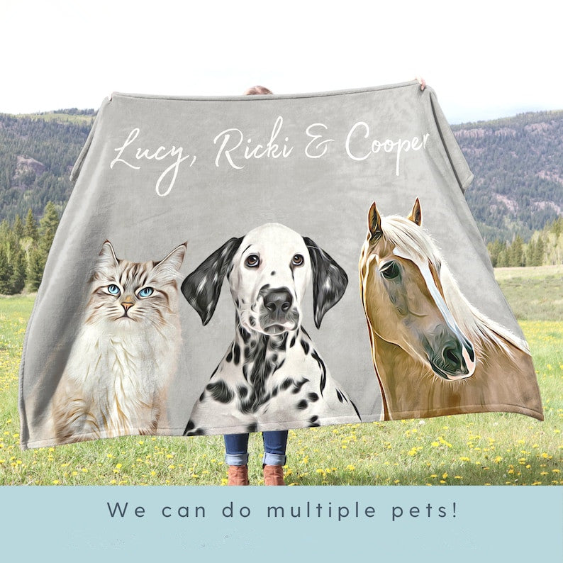 Custom Pet Blanket Using Pet Photo + Name Custom Dog Blanket Personalized Dog Blankets