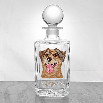 Custom Whiskey Bottles with Pet Portraits