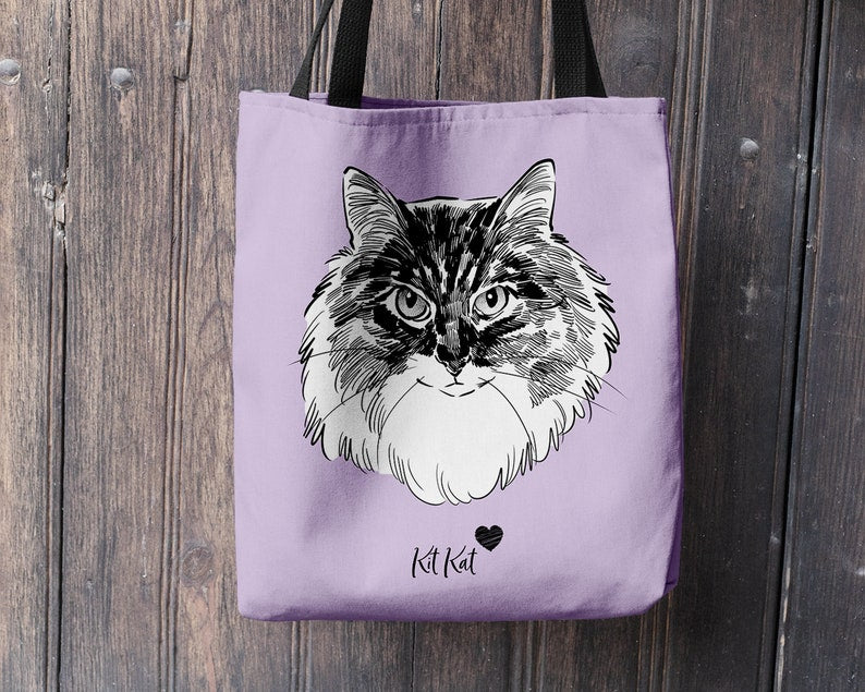 Custom pet portrait tote bag, custom dog tote bag, pet tote bag, custom shopping bag, personalized tote bag, custom dog portrait tote bag