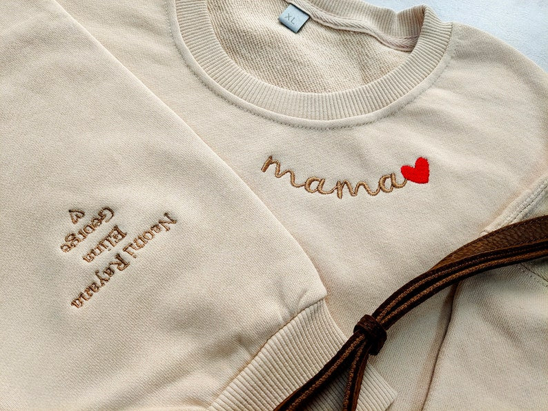 Custom Mama Embroidered Sweatshirt, Custom Mama Crewneck With Kids Names, Personalized  Mom Sweatshirt, Gift For Mom, Mother's Day Gift