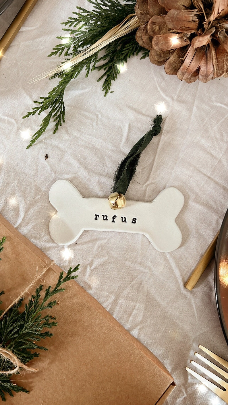 Personalized Dog Bone Clay Living Decoration, Pet Christmas Decoration, Dog Tree Dec's, Animal Decoration, Xmas, Decoration Gift, Pet Gift