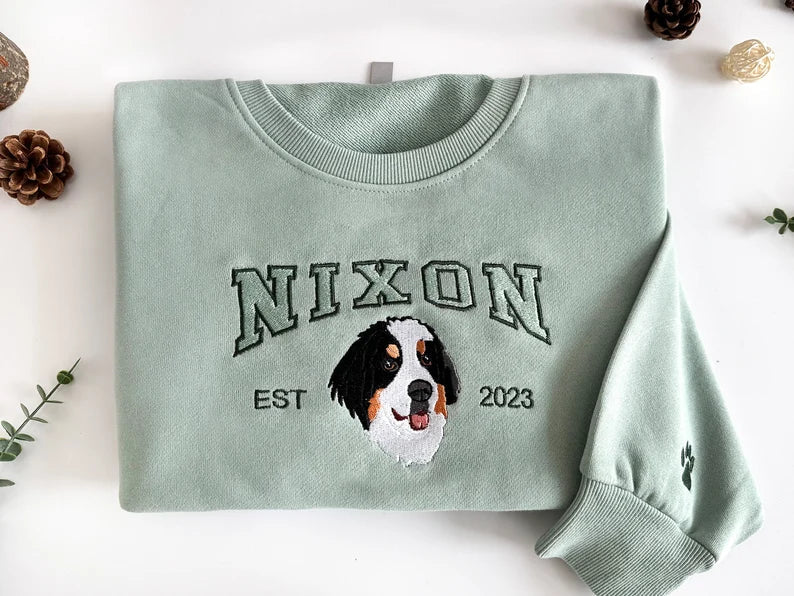 Personalized Dog Sweatshirt Custom Pet Face Hoodie from Your Photo