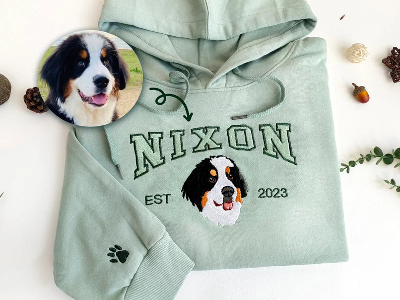 Personalized Dog Sweatshirt Custom Pet Face Hoodie from Your Photo