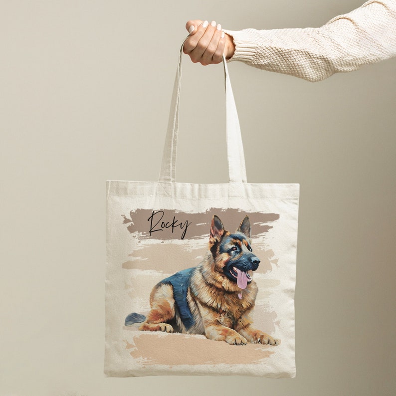 Custom Pet Portrait Tote Bag | Personalized Shopping Bag | Birthday Gifts Dog Lovers | Memorial Gift Pet Owners