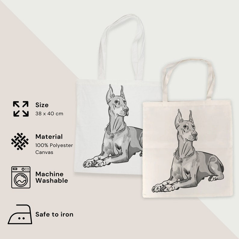 Custom Pet Portrait Tote Bag | Personalized Shopping Bag | Birthday Gifts Dog Lovers | Memorial Gift Pet Owners