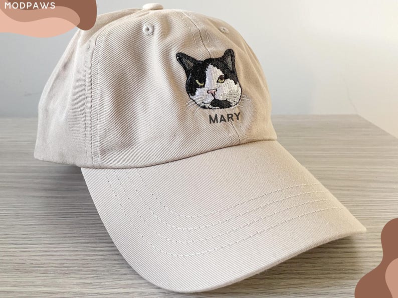 Custom EMBROIDERED Pet Hat Using Pet Photo. Personalized Dog Hat. Custom Cat Hat. Custom Pet Cap. Dog Hat. Custom Dog Baseball Cap. Dog Mom Hat