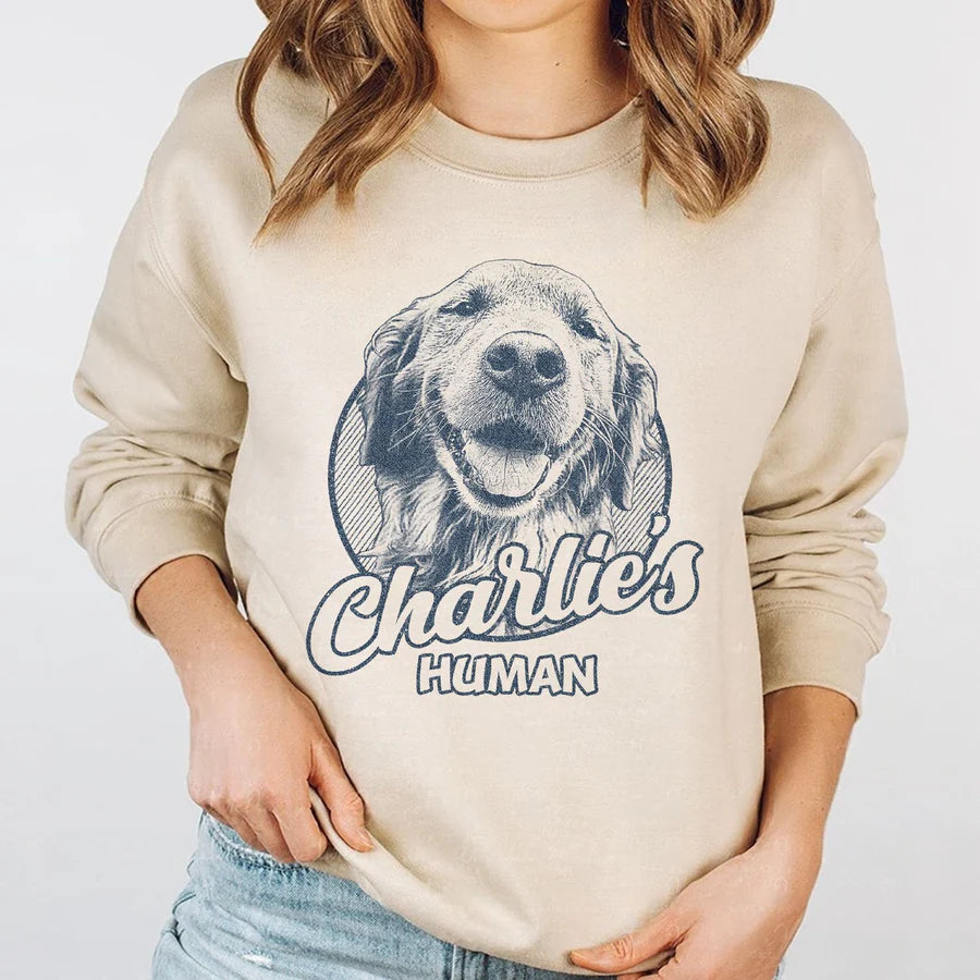 Personalized Pet Portrait Crewneck Sweatshirts